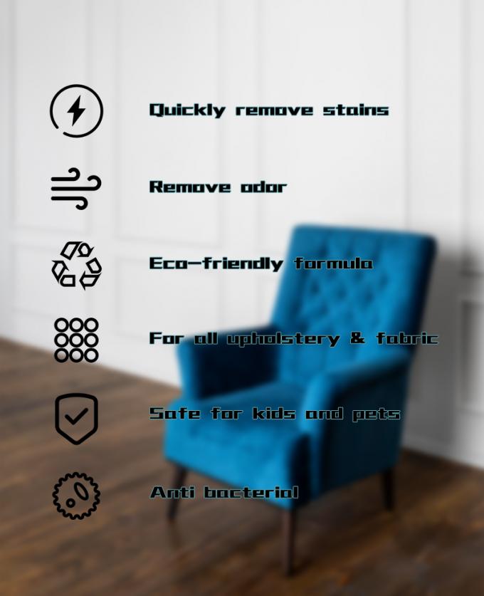 Kumaş Mobilya Bakım Kits Araba Koltuğu Beyaz Kumaş Kanepeler Temizleyici Sabun Sıvı Sprey Kumaş Temizleyici ve Deodorant 1