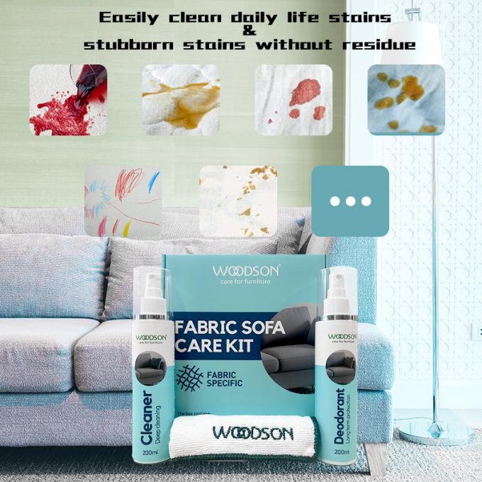 Kumaş Mobilya Bakım Kits Araba Koltuğu Beyaz Kumaş Kanepeler Temizleyici Sabun Sıvı Sprey Kumaş Temizleyici ve Deodorant 2